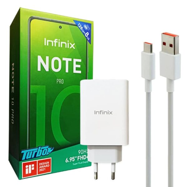 شارژر 33 وات به همراه کابل تایپ سی Infinix Note 10 Pro
