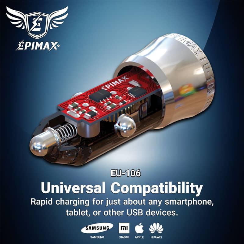 شارژر فندکی EPIMAX EU-106 USB 18W