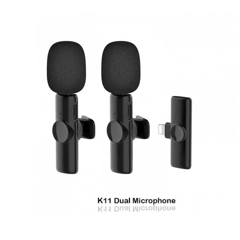 میکروفن یقه ایی بی سیم لایتنینگ K11 Doul Microphone